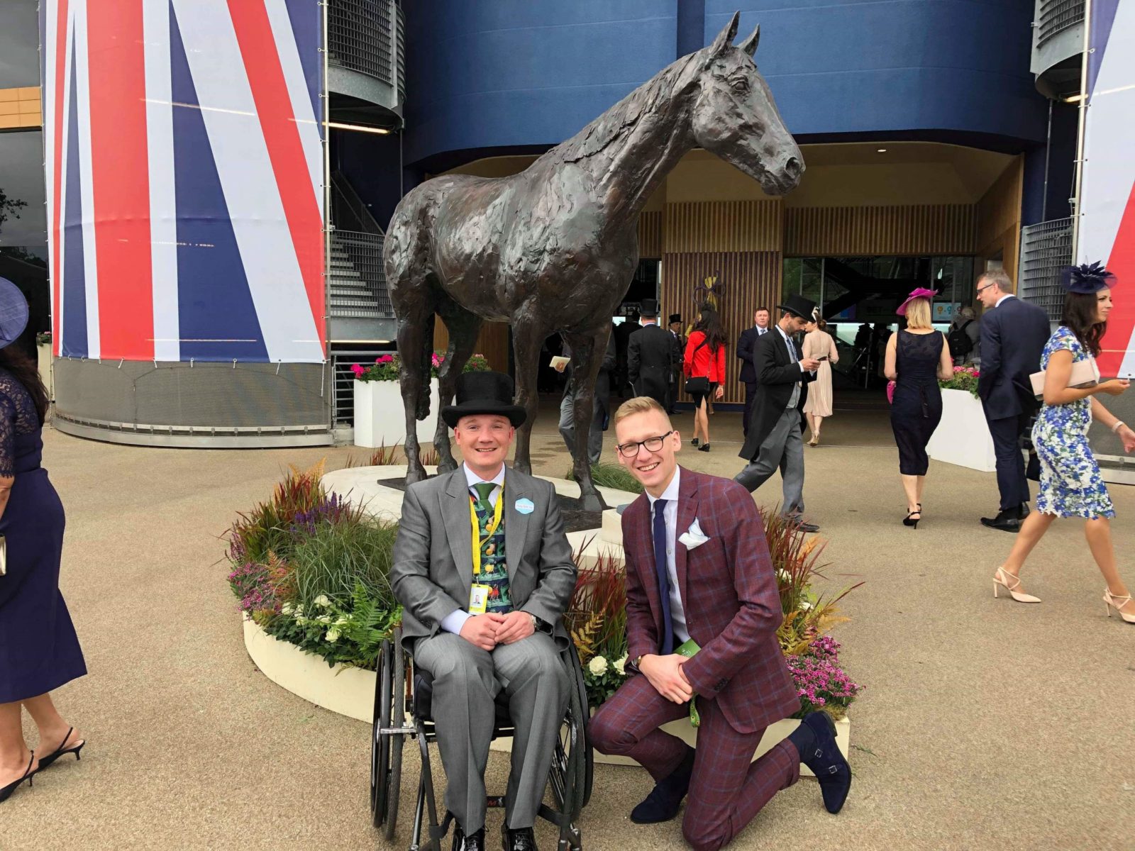 Freddy Tylicki, Trotter & Deane brand ambassador wearing suit at Royal Ascot