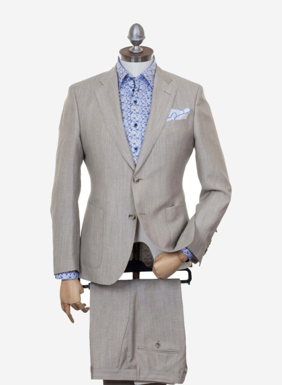 Two Piece Linen Blend Suit