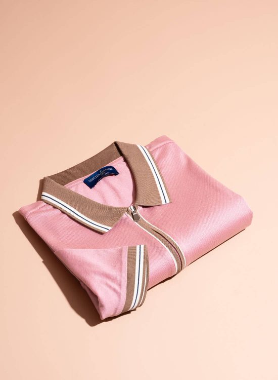 Zip Neck Collared Polo
