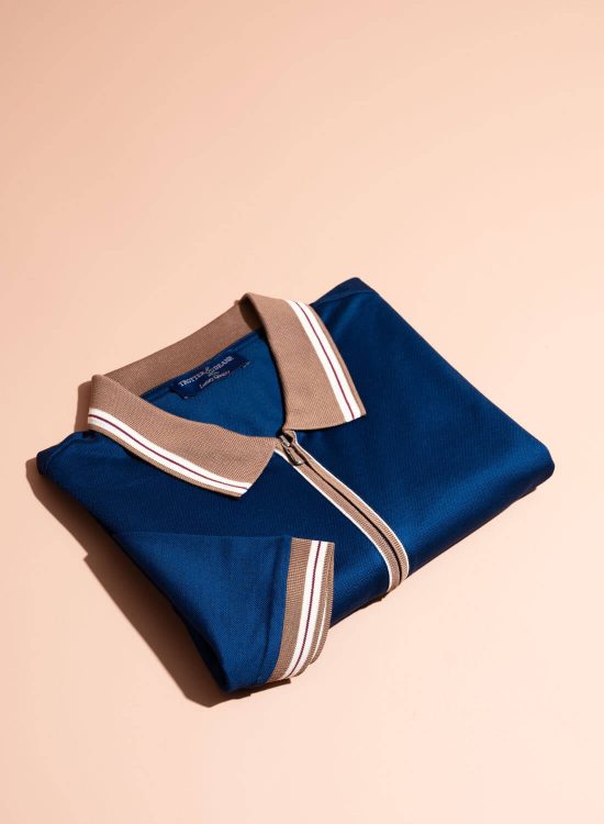 Zip Neck Collared Polo