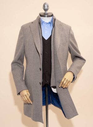 Herringbone Wool Coat
