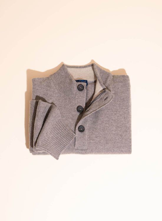 Lambswool Button Neck