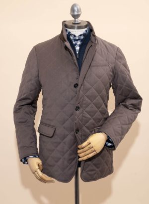 Alcantara Trim Quilted Jacket